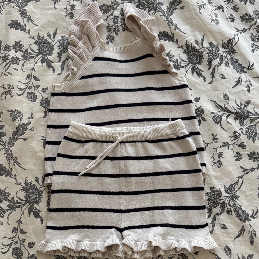 H&M blue and Cream Knit Set for babies